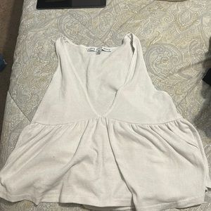 White flowy top